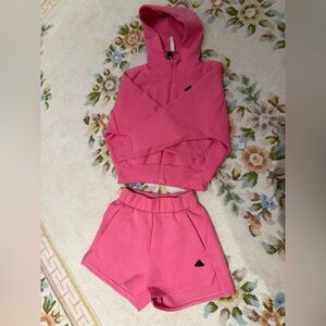 Adidas ZNE Hot Pink Hoodie & Short Set
